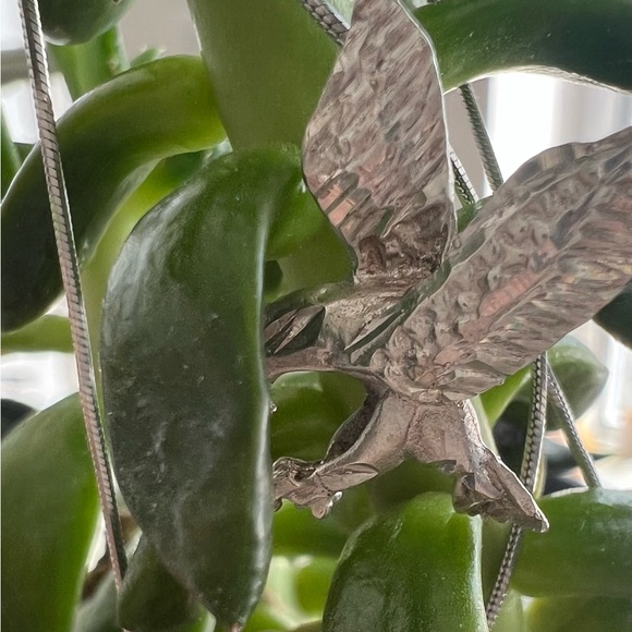 Italian 925 silver eagle and chain . - Picture 6 of 7